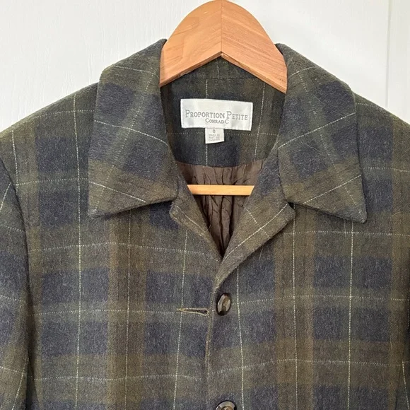 Plaid Button-Up Coat - Picture 3 of 4